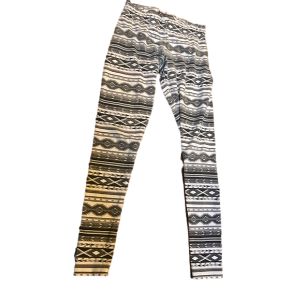 Garage Pants - Garage Stretchy white/Grey Multi Pattern Leggings